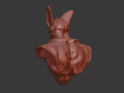 Guyver Head Bust 3D Model - STL Printable Sci-Fi Robot 3D print model