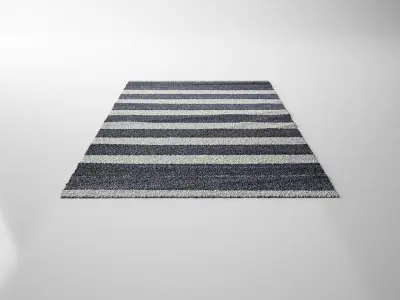 carpet-2 rug with stripes Low-poly 3D model