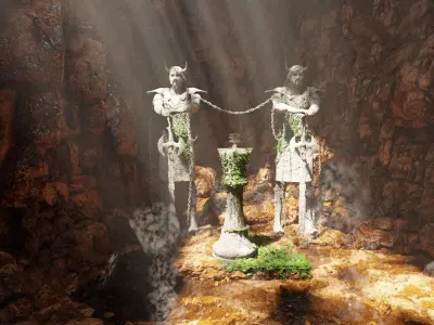 Guarded King Scene 3D model