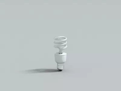 laos Energy Saving Light Bulb Low-poly 3D model