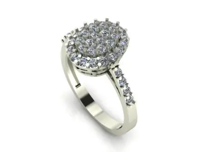 Wedding ring 3D print model 52