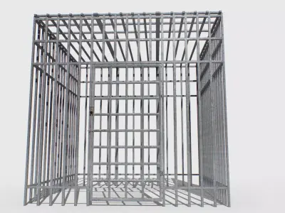 Basement Jail Storage or Cell Pack 4 Low-poly 3D model