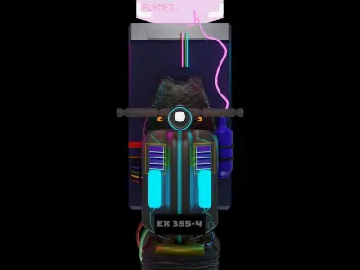 Sci - Fi Motorcycles 3D model