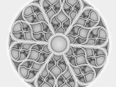 Gothic Rose 3D model