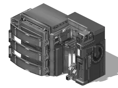 Machinery Factory - Wall 01 3D model