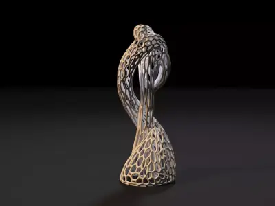 Statuette of love Voronoi 3D print model