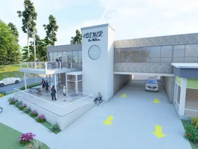 Dine Bar Restaurant 3D model