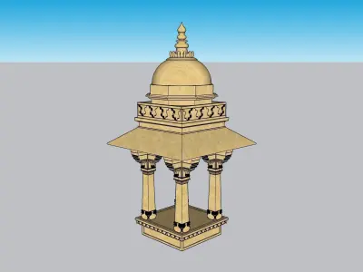 3D Gazebo from the Indian Monument Diwan-I-Khas 3D model