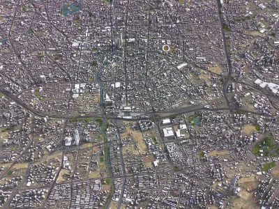 Kunming - 3D City Model Low-poly 3D model