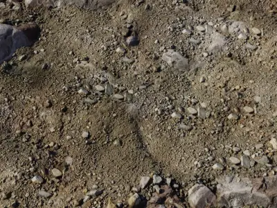 Ultra Realistic Rocky Soil Ground With Pebbles Texture
