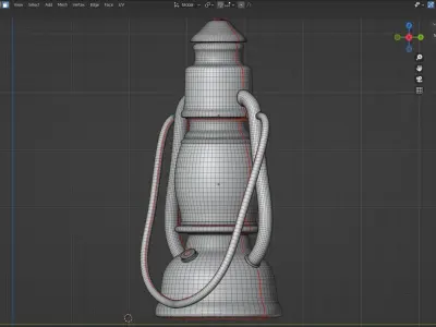 Oil Lamp - Lampa Naftowa  Low-poly 3D model
