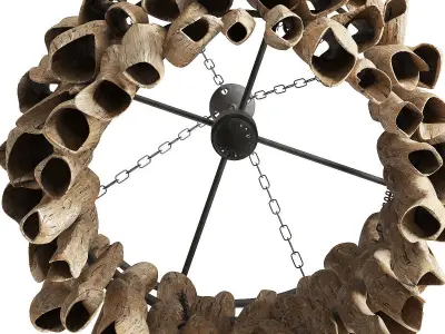 Wood  chain  lamp n1 3D model