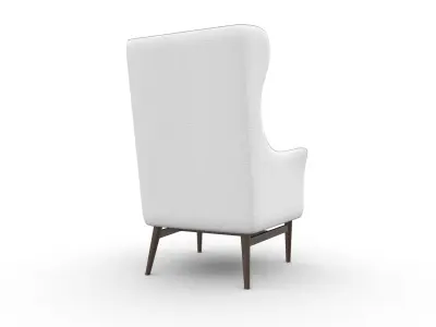 Furniture Wingback Chairs Scandinavian modelryrr Low-poly 3D model
