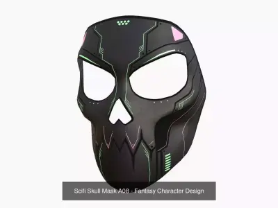 10 Scifi Skull Mask A Collection - Fantasy Character Design 3D Model Pack