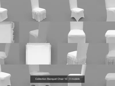 Collection Banquet Chair 10 3D Model Pack