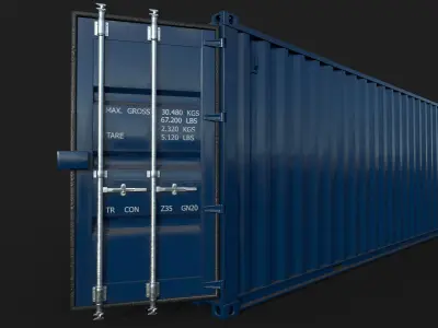 20ft Shipping Container 3D model