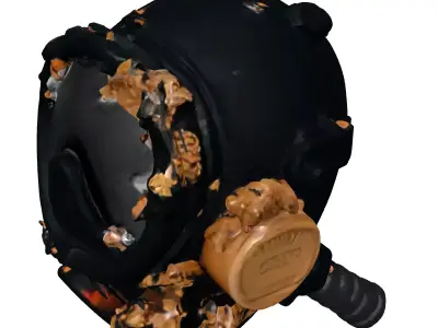 Weathered SciFi Diving Helmet Low-poly 3D model