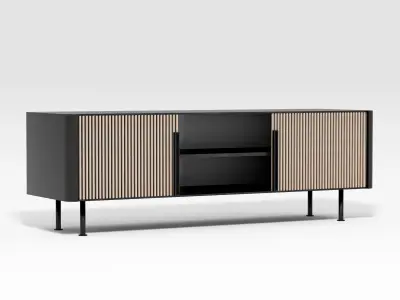 Cupboard modern sideboard with doors and drawers 3D model