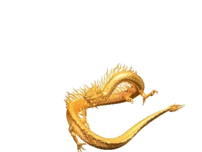  Gold Dragon rigged V3 HD 