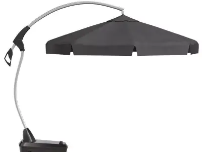 Hanging parasol HAUGESUND D300 black JYSK 3D model