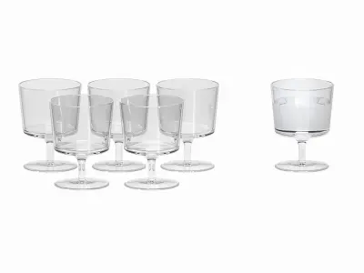Aurora Water and Wine Glasses 3D model