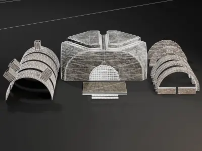 Torture Dungeon Modular Kit  Low-poly 3D model