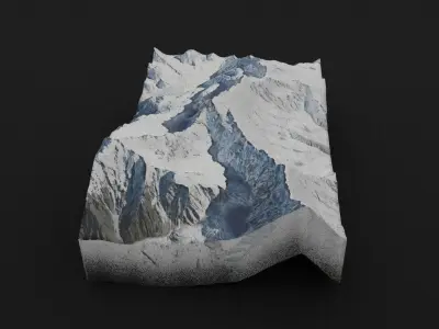 Distaghil Sar Low-poly 3D model