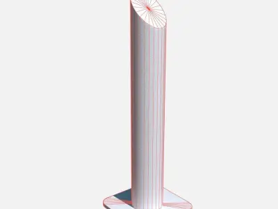 Metal road pole modern 100 cm 3D print model