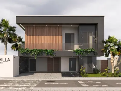 Villa house design  duplex - 102 3D model