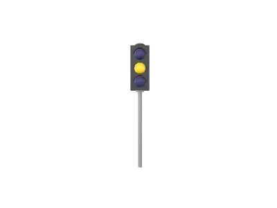 Traffic Light v1 006 Low-poly 3D model