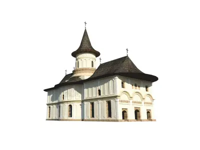 Romanian Orthodox Church - Chiajna Monastery - Reconstruction 3D model