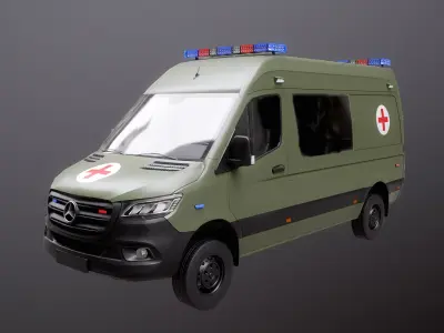  Mercedes Sprinter 4x4 Military Ambulance 