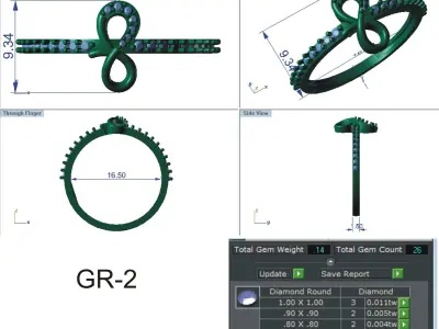 Light weight ring model  3D print model