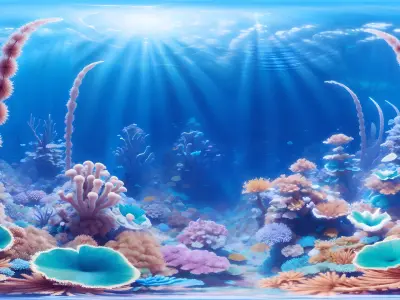 HDRI Underwater Ocean Panoramas Low-poly 3D model