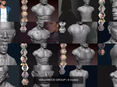 HOLLYWOOD GROUP 3D Model Pack