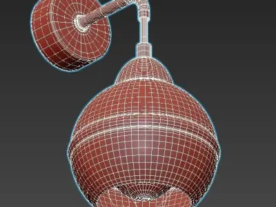 freya wall light with ball 3D model