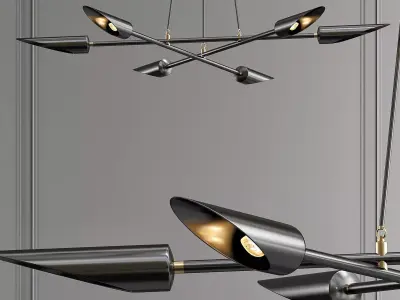 HARMONY bronmaar led chandelier 3D model