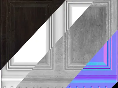 VintageWallpaperPack Low-poly 3D model