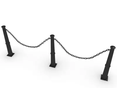 Iron Chain Barrier 3D model