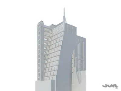 Futuristic Skyscraper Building 1 3D model