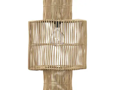 Hanging rattan lamp shade by Tine K Home  3D model