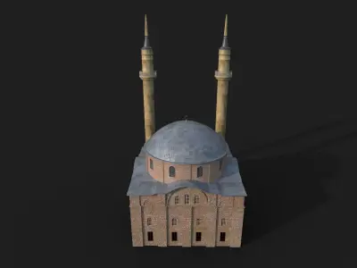 Emir Sultan Mosque Model Low-poly 3D model