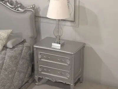 Classic White Bed 3D model