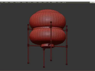 Adams Table Lamp Low-poly 3D model