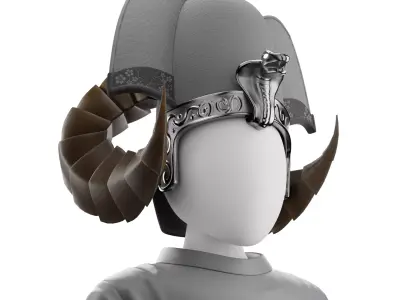 Pharaoh Hat 10 - SciFi Character Design Low-poly 3D model Low-poly 3D model