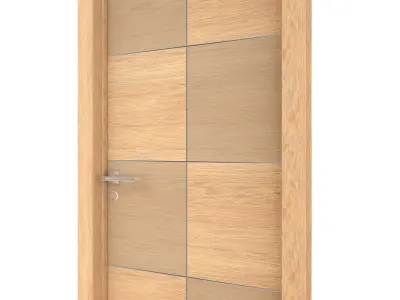 Door-073 modern wooden door 3D model