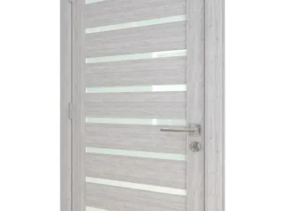Door-082 interior door with glass panel 3D model