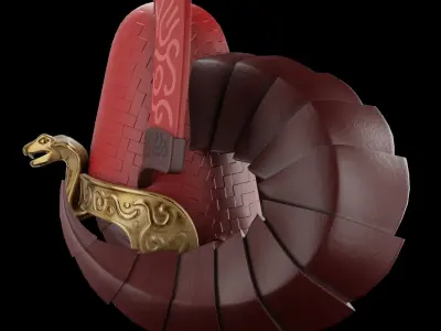 Pharaoh Hat 08 - SciFi Character Design Low-poly 3D model Low-poly 3D model