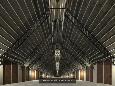 Warehouse buildings 3D Model Pack