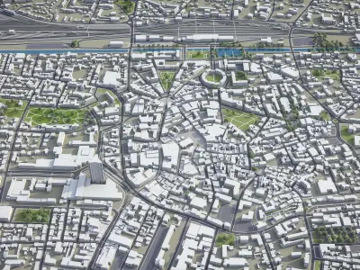 Mulhouse  Low-poly 3D model